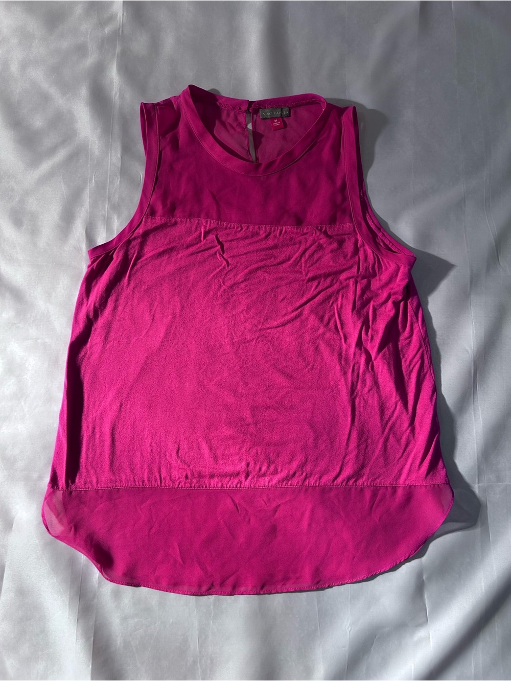 Vince Camuto Sleeveless Magenta Shell Top